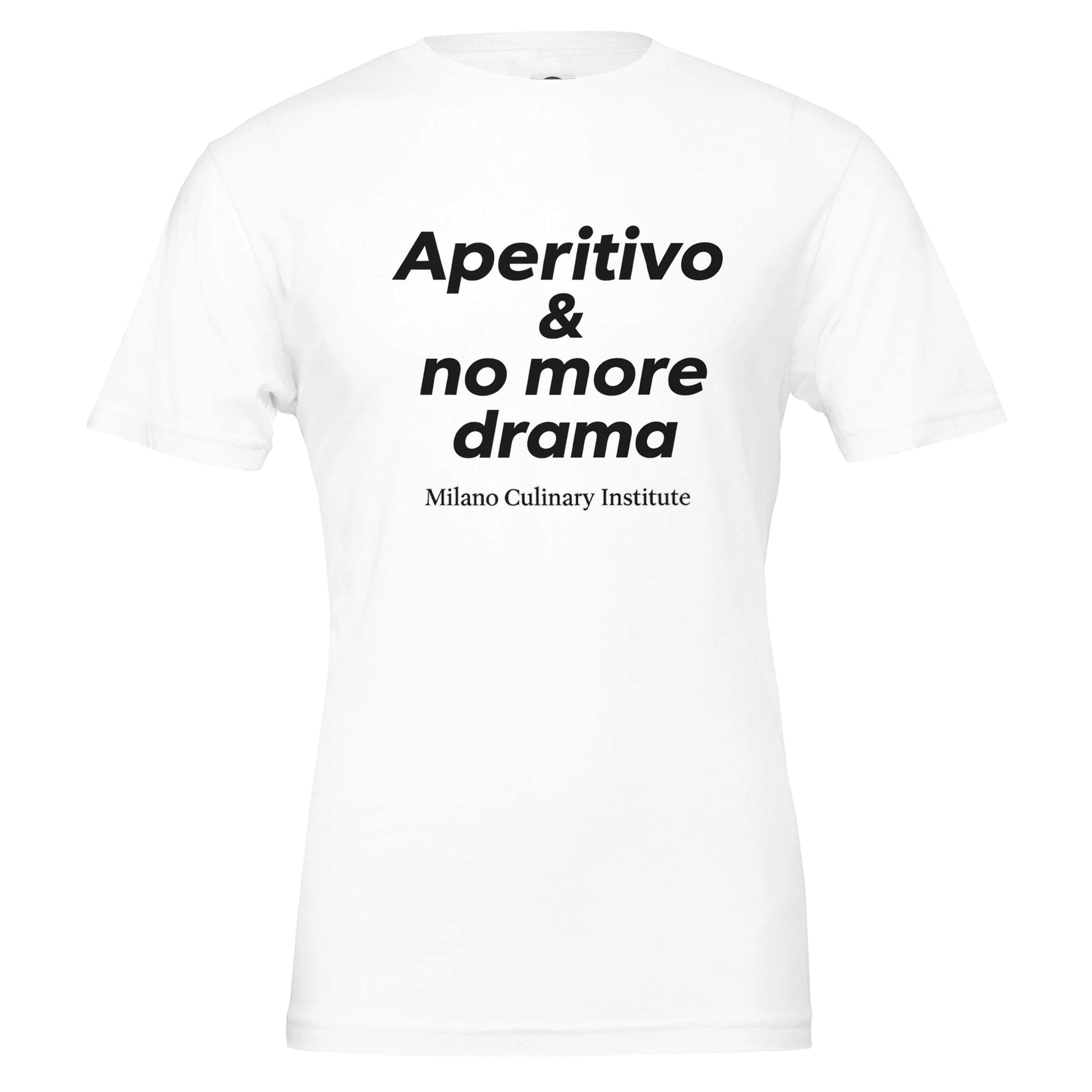 Aperitivo no more drama design closeup Milano Culinary Institute - quality Italian kitchen apparel