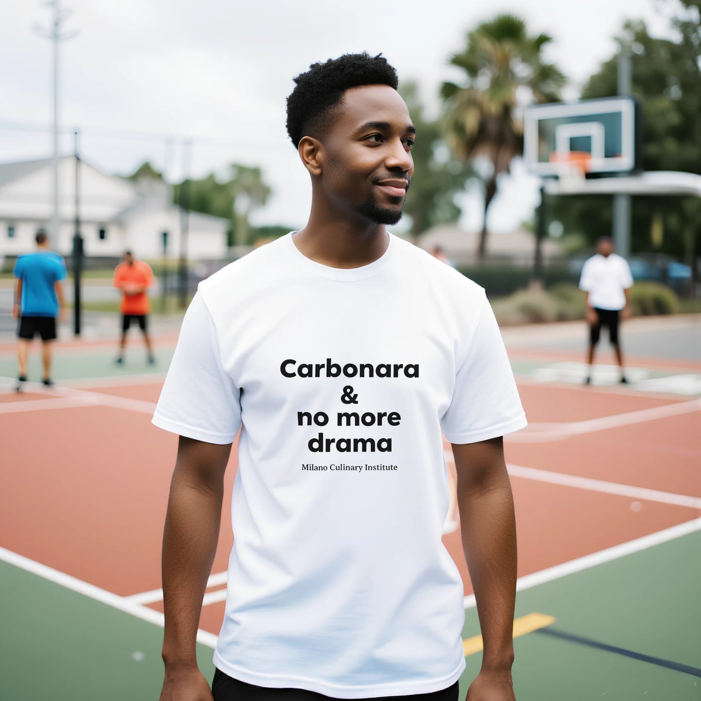 
Carbonara no more drama sports lifestyle Milano Culinary Institute - active Italian kitchen apparel