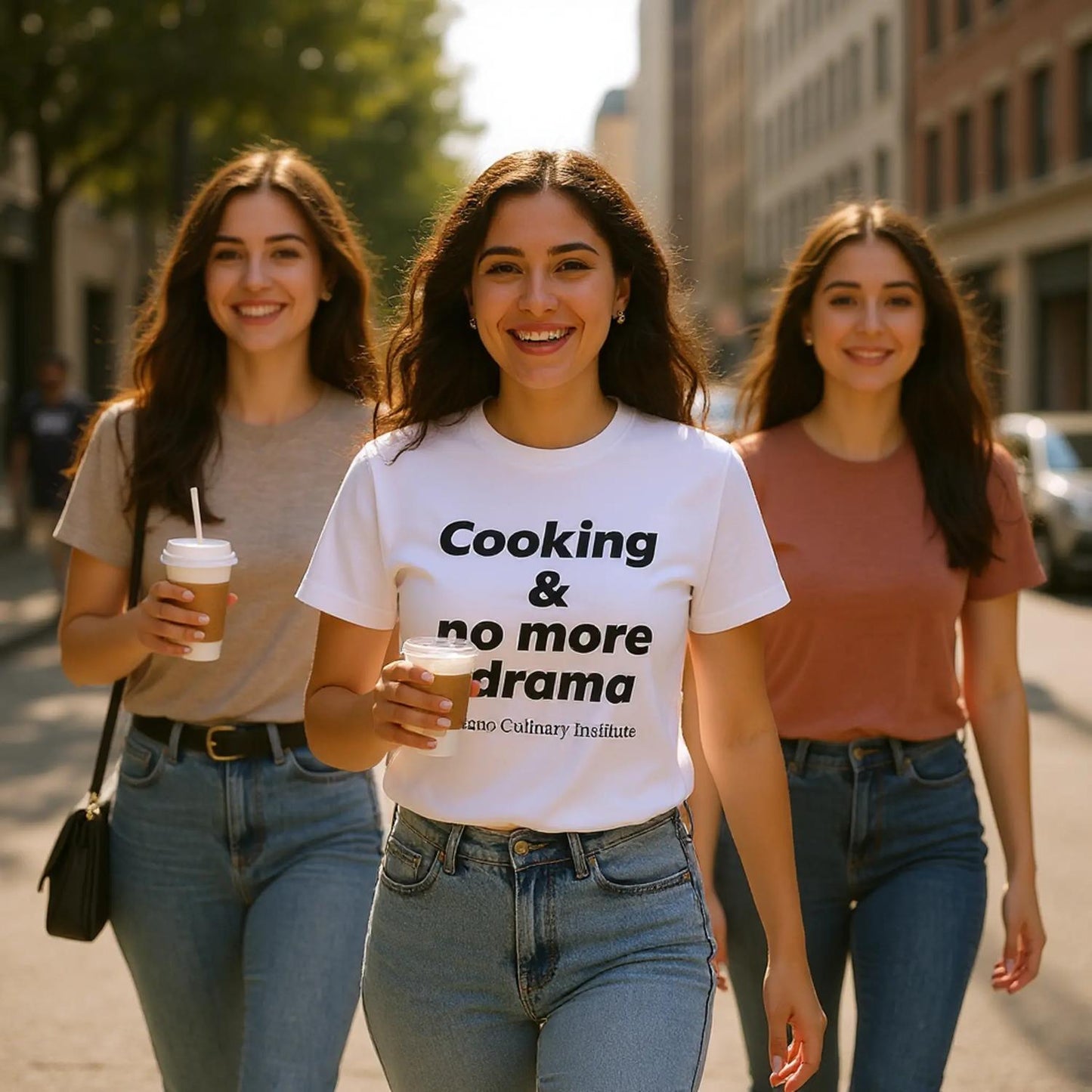 Cooking no more drama Italian countryside Milano Culinary Institute - group friends Italian cooking apparel