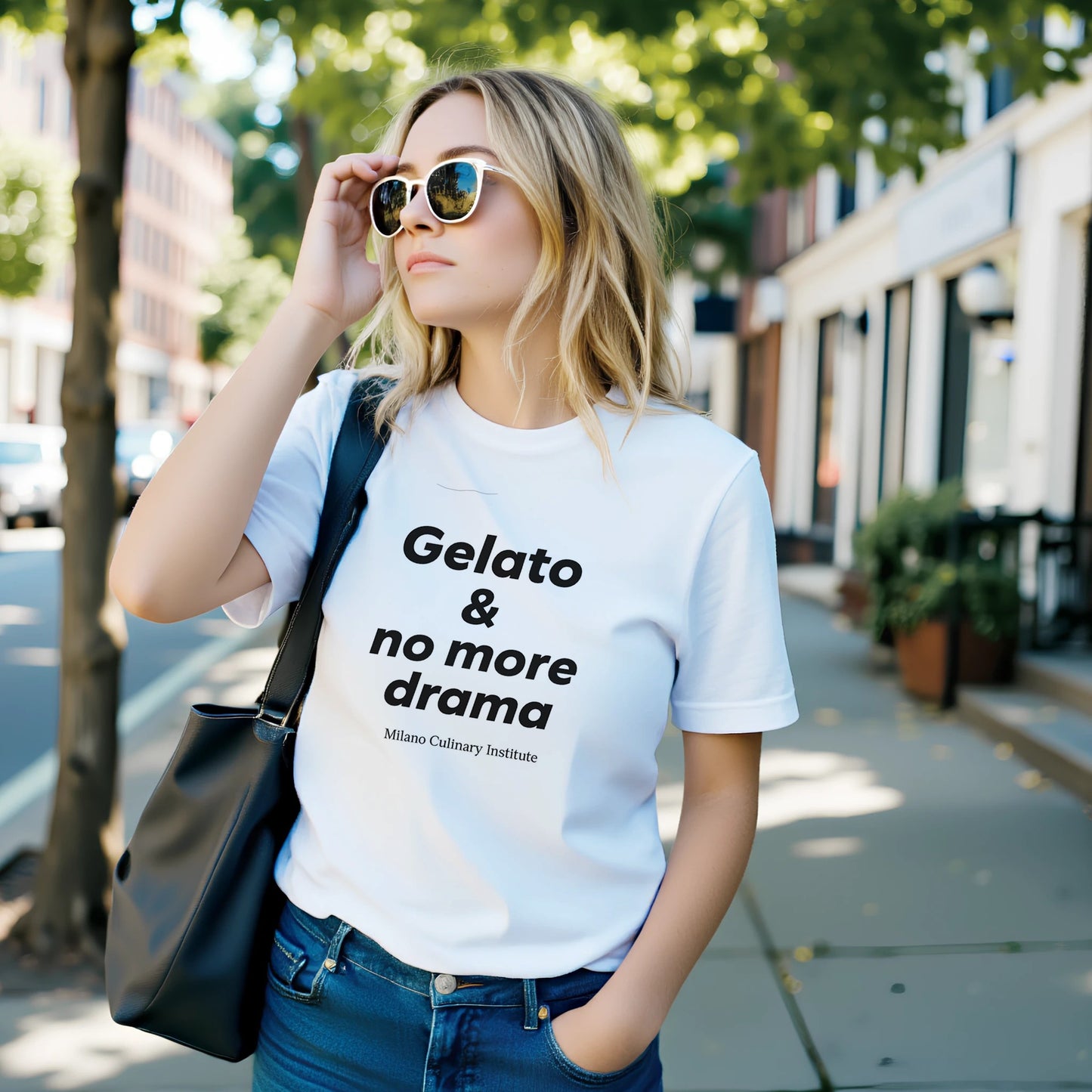 Gelato no more drama street style Milano Culinary Institute - trendy Italian kitchen apparel