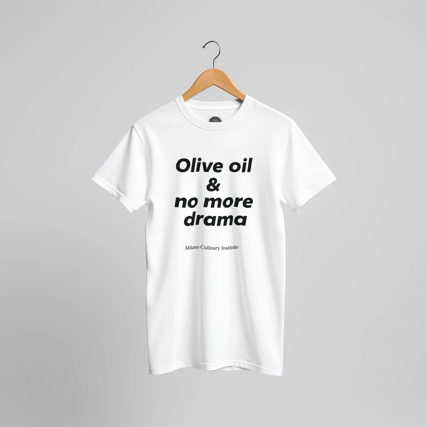 Olive oil no more drama hanger display Milano Culinary Institute - professional Italian kitchen