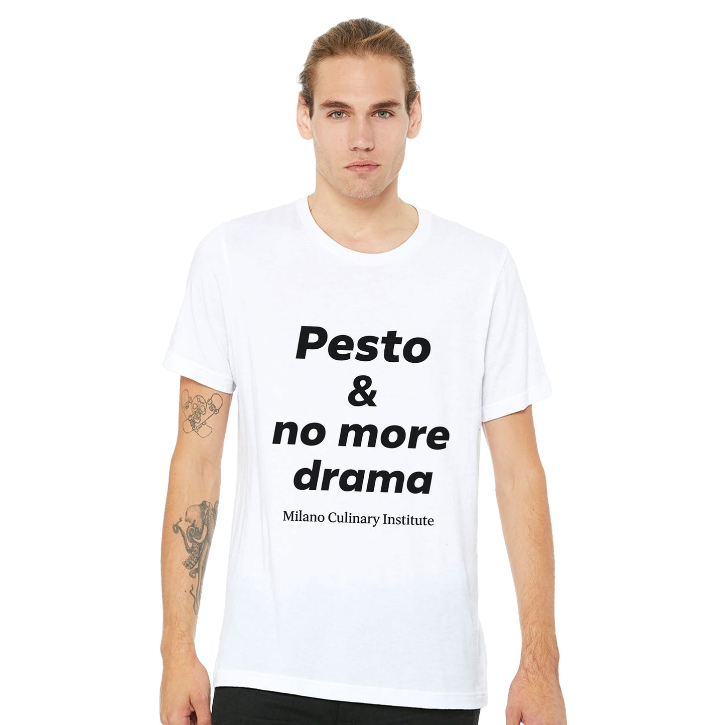 Pesto no more drama casual male Milano Culinary Institute - men's Italian kitchen appare