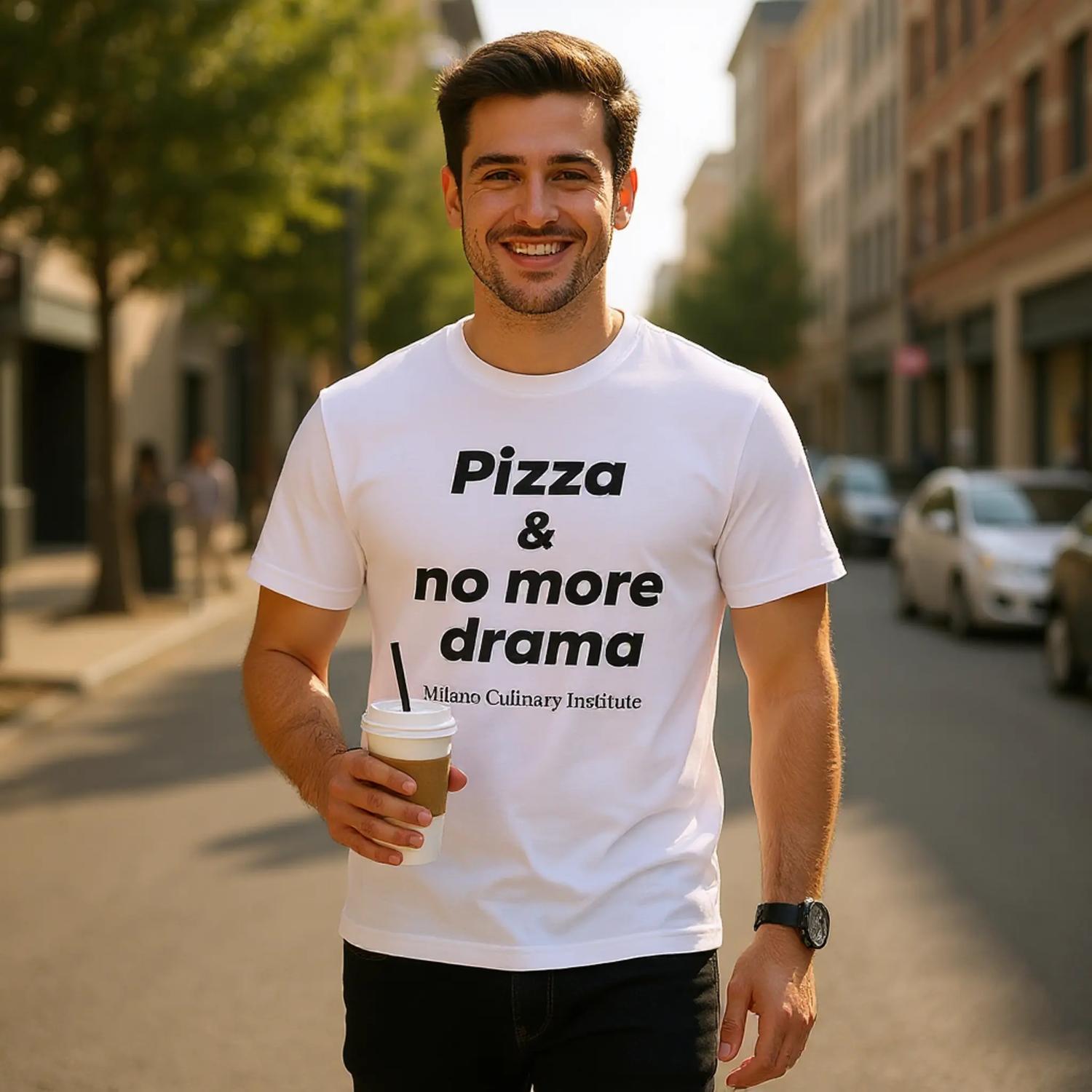 Pizza no more drama Italian countryside Milano Culinary Institute friends Italian cooking apparel