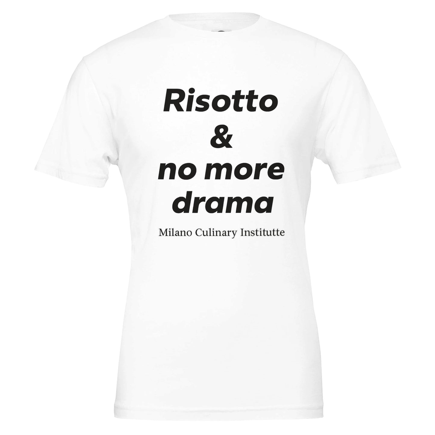 Risotto no more drama design closeup Milano Culinary Institute - quality Italian kitchen apparel