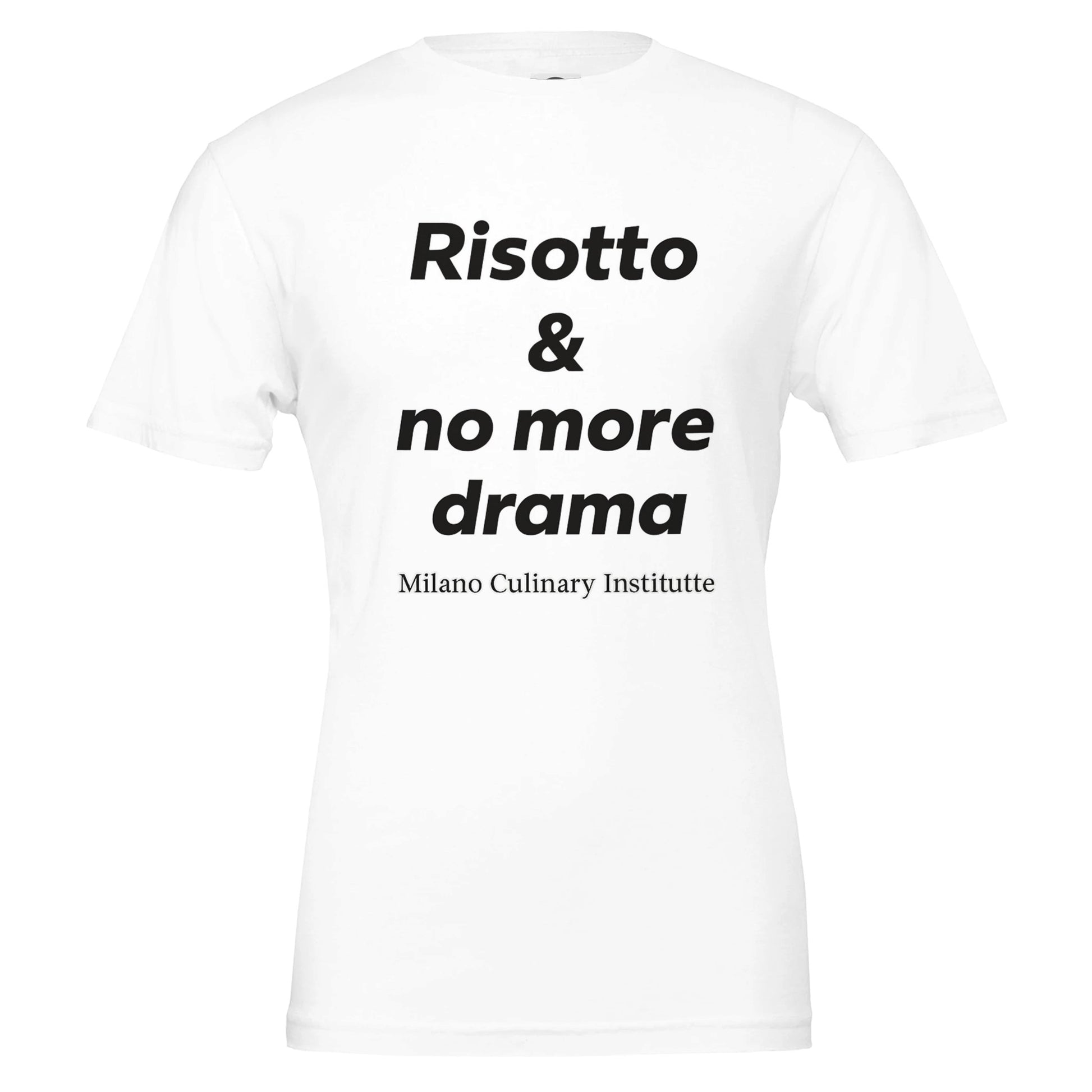Risotto no more drama design closeup Milano Culinary Institute - quality Italian kitchen apparel