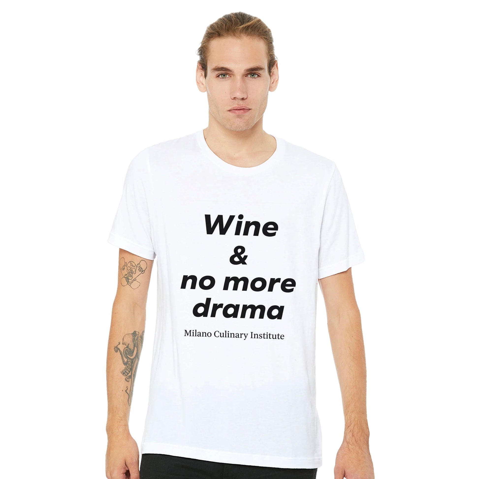 Wine no more drama casual male Milano Culinary Institute - men's Italian kitchen apparel