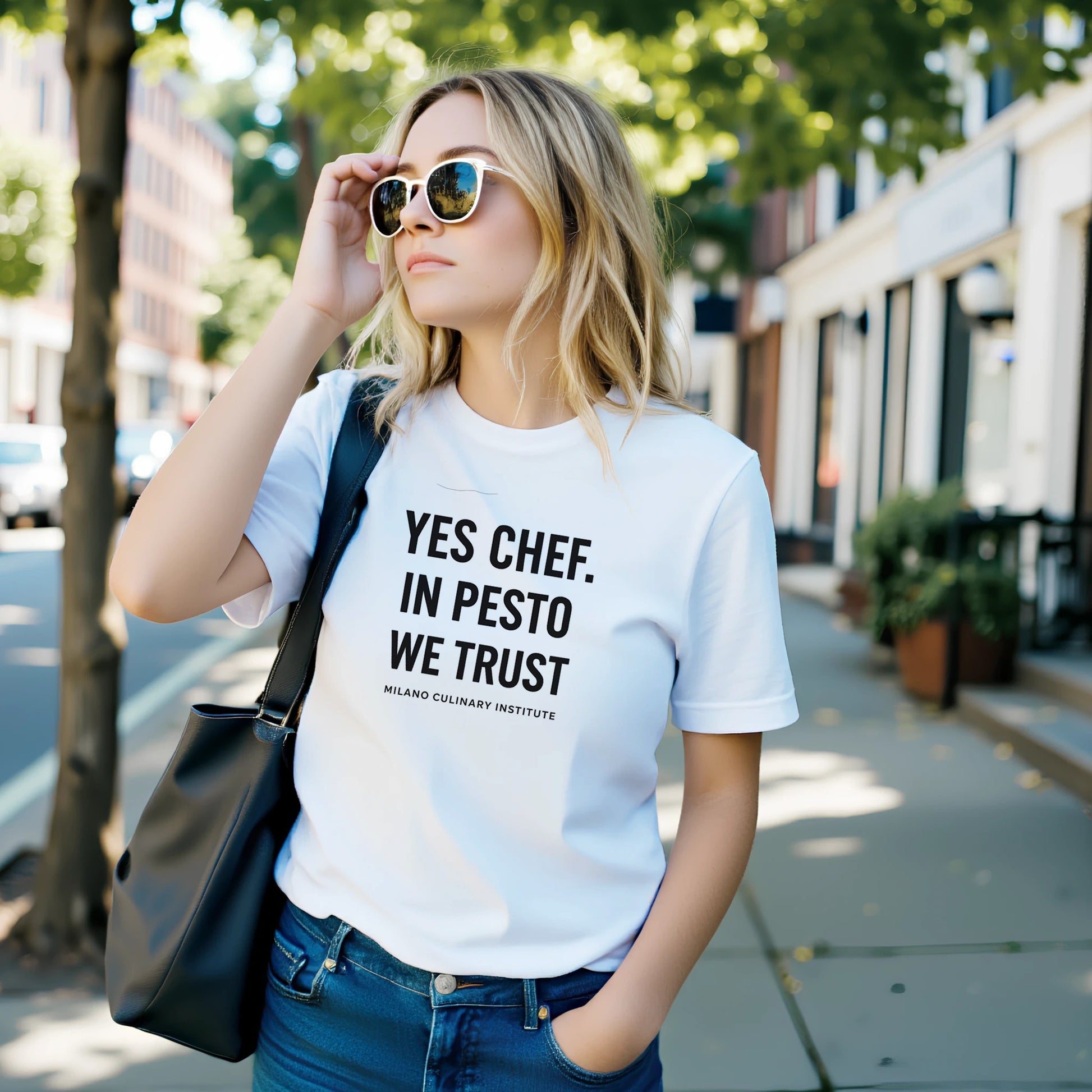 PestoTrust funny chef t-shirt by Milano Culinary Institute - street style trendy Italian kitchen apparel